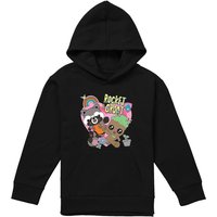 Marvel Guardians Of The Galaxy Rocket & Groot Bff Youth Kids Pull-Over Hoodie, Black | Size: 7-8 Years