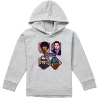 Disney Star Wars: Skeleton Crew Kids Badges Youth Kids Pull-Over Hoodie, Athletic Heather in Grey | Size: 12-13 Years