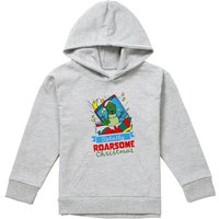 Disney Toy Story Rex Roarsome Christmas Youth Kids Pull-Over Hoodie, Athletic Heather in Grey | Size: 5-6 Years