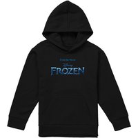 Disney Frozen Logo Youth Kids Pull-Over Hoodie, Black | Size: 9-11 Years