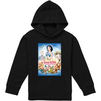 Disney Snow White Modern Movie Poster Youth Kids Pull-Over Hoodie, Black | Size: 7-8 Years