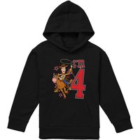 Disney Toy Story Birthday Woody I'M 4 Youth Kids Pull-Over Hoodie, Black | Size: 7-8 Years