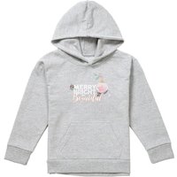 Disney Princess Christmas Merry, Bright & Beautiful Youth Kids Pull-Over Hoodie, Athletic Heather in Grey | Size: 12-13 Years