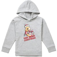Winnie Pooh Have Very Merry Christmas Pull Over Hoodie Athletic Heather