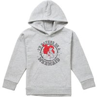 Disney Little Mermaid Rather Be Youth Kids Pull-Over Hoodie, Athletic Heather in Grey | Size: 12-13 Years