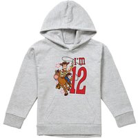 Disney Toy Story Birthday Woody I'M 12 Youth Kids Pull-Over Hoodie, Athletic Heather in Grey | Size: 12-13 Years