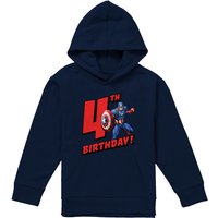 Captain America Birthday 4 Pull Over Hoodie