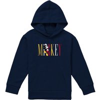 Disney Mickey Mouse Multicolor Name Youth Kids Pull-Over Hoodie, Navy | Size: 9-11 Years
