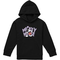 Disney Mickey Bubble Youth Kids Pull-Over Hoodie, Black | Size: 12-13 Years