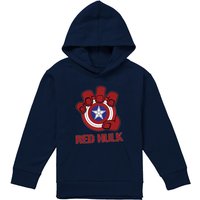 Marvel Captain America Red Hulk Shield Youth Kids Pull-Over Hoodie, Navy | Size: 12-13 Years