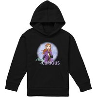 Disney Frozen Stay Curious With Anna Youth Kids Pull-Over Hoodie, Black | Size: 5-6 Years