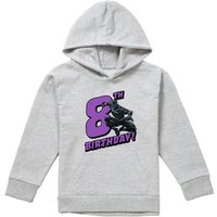 Marvel Black Panther Birthday 8 Youth Kids Pull-Over Hoodie, Athletic Heather in Grey | Size: 5-6 Years