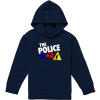 The Police Dancing Triangles Youth Kids Pull-Over Hoodie, Navy | Size: 9-11 Years