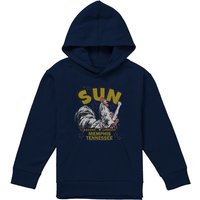 Sun Records Rockabilly Rooster Youth Kids Pull-Over Hoodie, Navy | Size: 12-13 Years