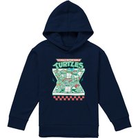 Nickelodeon TMNT Pizza Takeway Youth Kids Pull-Over Hoodie, Navy | Size: 12-13 Years