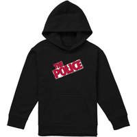 The Police Square Logo Youth Kids Pull-Over Hoodie, Black | Size: 9-11 Years