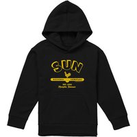 Sun Records Simple Sun Logo Youth Kids Pull-Over Hoodie, Black | Size: 7-8 Years