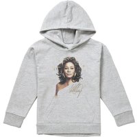 Whitney Houston Graphite Star Youth Kids Pull-Over Hoodie, Athletic Heather in Grey | Size: 5-6 Years