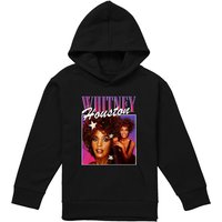 Whitney Houston She'S A Star Youth Kids Pull-Over Hoodie, Black | Size: 7-8 Years