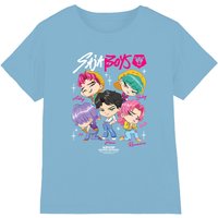 Kpop Demon Hunters Saja Chibi Poster T Shirt Light Blue