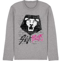Kpop Demon Hunters Saja Graffiti Wall Long Tee Athletic Heather