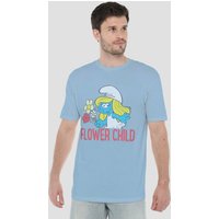 Flower Smurfette T Shirt Light Blue