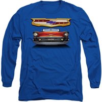 Chevrolet 1957 Bel Air Grille Long Sleeve T Shirt Royal