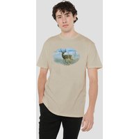 Wildlife Out Mist Mule Deer T Shirt Sand