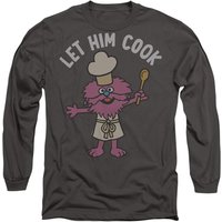 Let Him Cook Long Sleeve T Shirt Charcoal