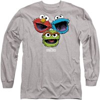 Halftone Heads Long Sleeve T Shirt Athletic Heather
