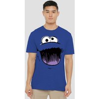 Cookie Monster Retro Sketch Face T Shirt Royal