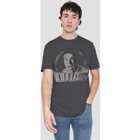 Khan Distressed T Shirt Charcoal