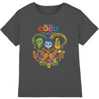 Disney Girl's Coco Miguel Skeleton Kids T-Shirt in Grey | Size: 3-4 Years