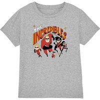 Disney Boy's The Incredibles Family Action Kids T-Shirt in Grey | Size: 5-6 Years