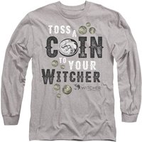 Toss Coin To Your Long Sleeve T Shirt Heather Grey