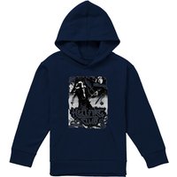 Stranger Things Hellfire Club Poster Youth Kids Pull-Over Hoodie, Navy | Size: 5-6 Years