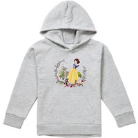 Disney Snow White & Her Forest Friends Youth Kids Pull-Over Hoodie, Athletic Heather in Grey | Size: 5-6 Years