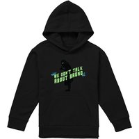 Disney Encanto We Don'T Talk About Bruno With Bruno Silhouette Youth Kids Pull-Over Hoodie, Black | Size: 12-13 Years
