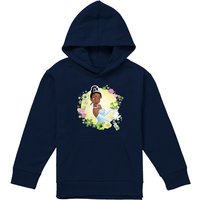 Disney The Princess & The Frog Tiana & Prince Naveen Youth Kids Pull-Over Hoodie, Navy | Size: 7-8 Years