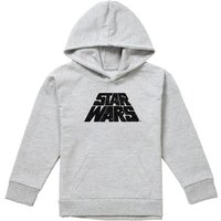 Disney Star Wars Retro Galaxy Youth Kids Pull-Over Hoodie, Athletic Heather in Grey | Size: 9-11 Years
