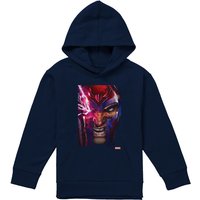 Marvel X-Men Magneto Cover Youth Kids Pull-Over Hoodie, Navy | Size: 9-11 Years