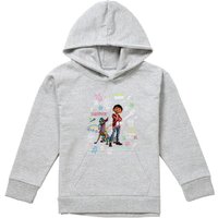 Disney Coco Miguel & Dante With Movie Quotes & Colorful Doodles Youth Kids Pull-Over Hoodie, Athletic Heather in Grey | Size: 5-6 Years