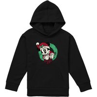 Mickey Mouse Vintage Christmas Wreath Pull Over Hoodie