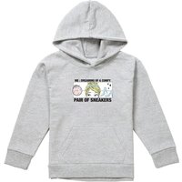 Disney Cinderella Dreaming Of Comfy Sneakers Youth Kids Pull-Over Hoodie, Athletic Heather in Grey | Size: 12-13 Years