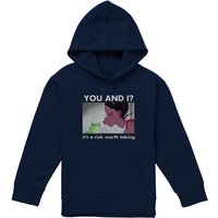 Disney The Princess & The Frog Tiana A Risk Worth Taking Youth Kids Pull-Over Hoodie, Navy | Size: 7-8 Years