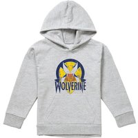 Marvel X-Men Retro Wolverine Youth Kids Pull-Over Hoodie, Athletic Heather in Grey | Size: 12-13 Years
