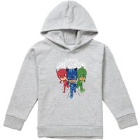 Hasbro PJ Masks Heroes Trio Youth Kids Pull-Over Hoodie, Athletic Heather in Grey | Size: 5-6 Years