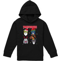 Hasbro Transformers Santa Robots Youth Kids Pull-Over Hoodie, Black | Size: 5-6 Years