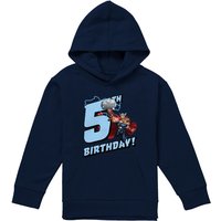 Marvel Thor Birthday 5 Youth Kids Pull-Over Hoodie, Navy | Size: 7-8 Years