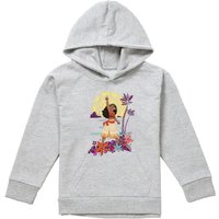 Disney Moana Heart Sunset Youth Kids Pull-Over Hoodie, Athletic Heather in Grey | Size: 5-6 Years